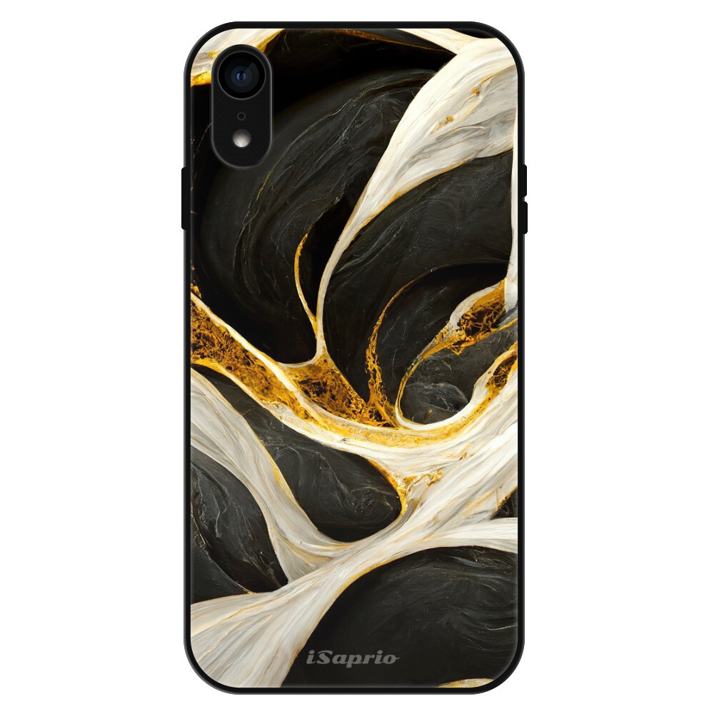 Lesklé puzdro Exclusive iSaprio - Black and Gold - iPhone XR