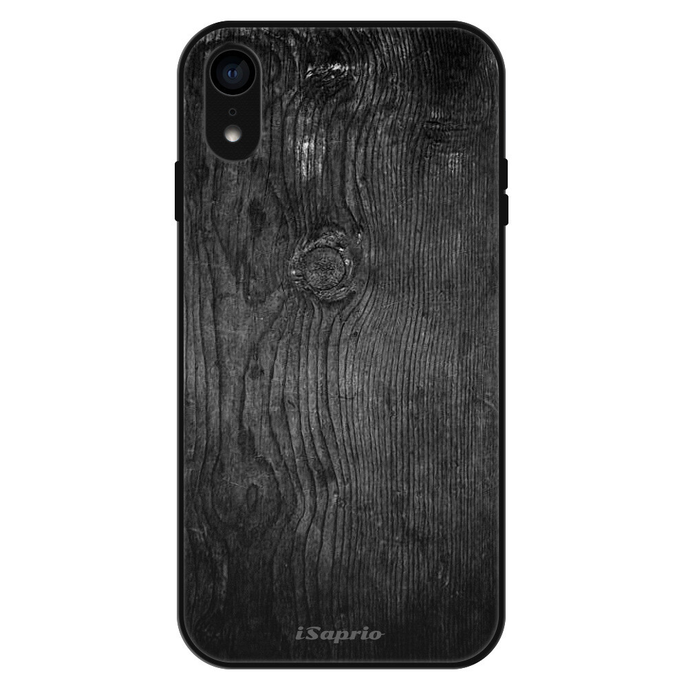 Lesklé puzdro Exclusive iSaprio - Black Wood 13 - iPhone XR