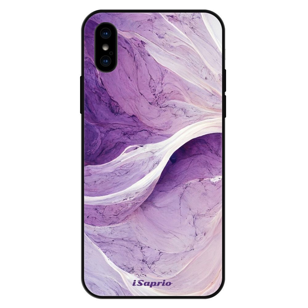 Lesklé puzdro Exclusive iSaprio - Purple Paint 10 - iPhone X/XS