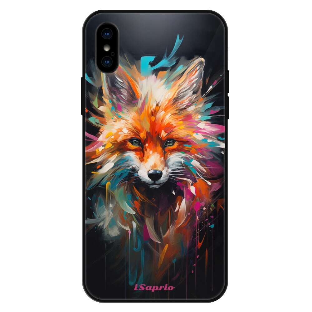 Lesklé puzdro Exclusive iSaprio - Neon Fox - iPhone X/XS