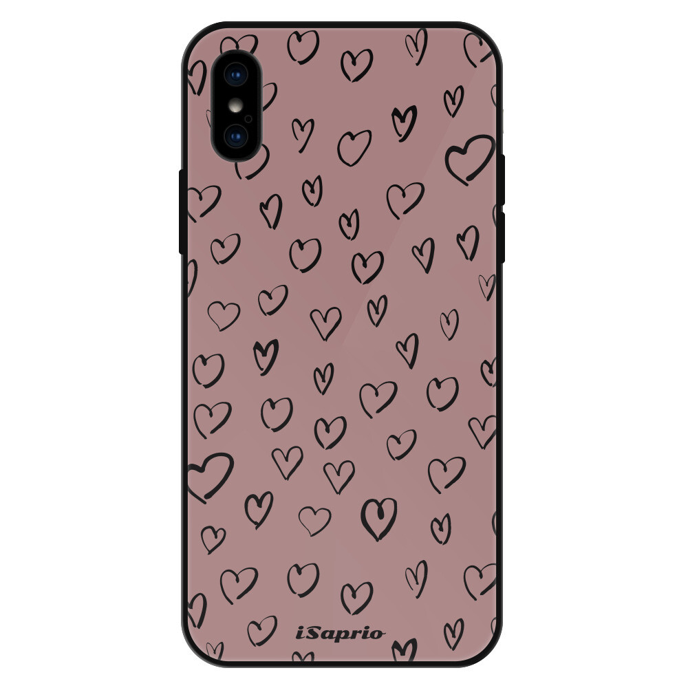 Lesklé puzdro Exclusive iSaprio - Heart Dark - iPhone X/XS