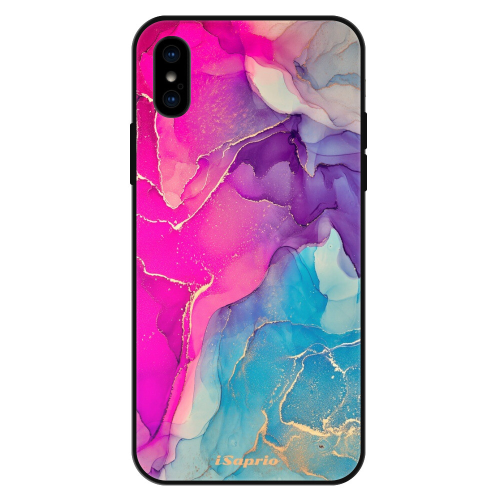 Lesklé puzdro Exclusive iSaprio - Purple Ink - iPhone X/XS