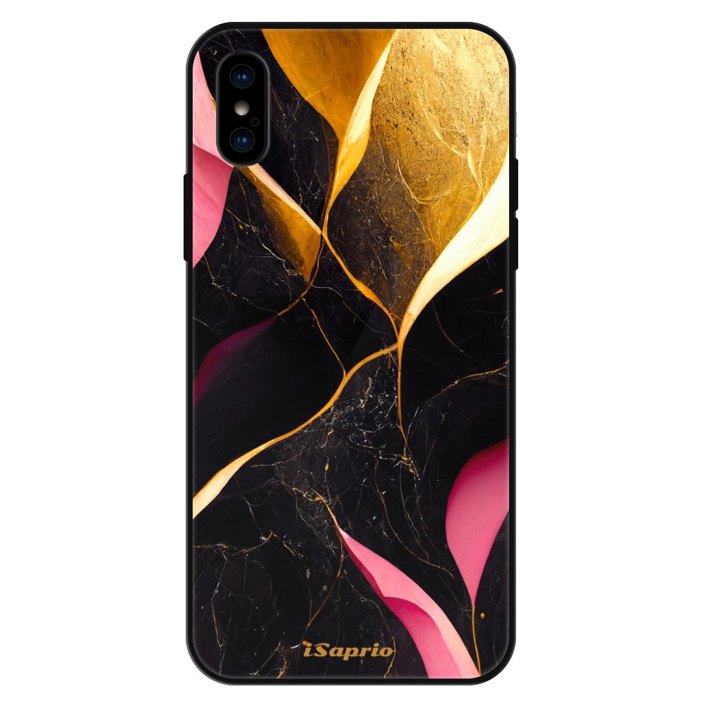 Lesklé puzdro Exclusive iSaprio - Gold Pink Marble - iPhone X/XS