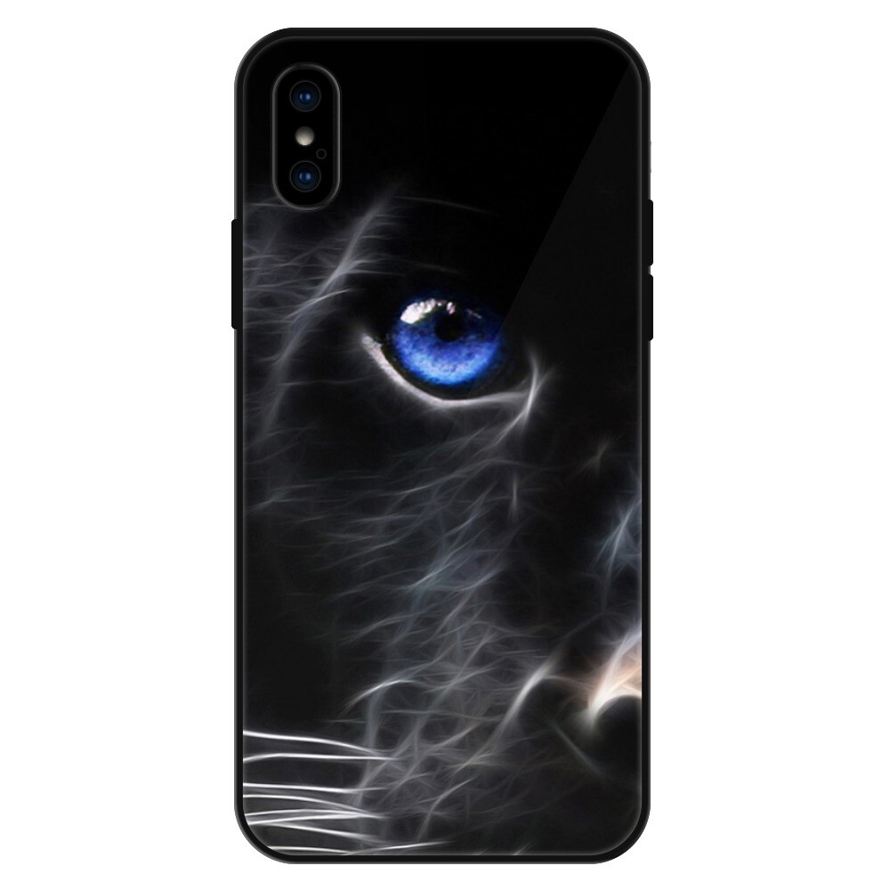 Lesklé puzdro Exclusive iSaprio - Black Puma - iPhone X/XS