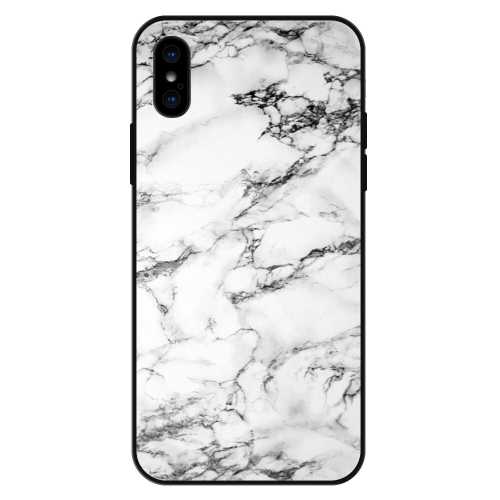 Lesklé puzdro Exclusive iSaprio - White Marble 01 - iPhone X/XS