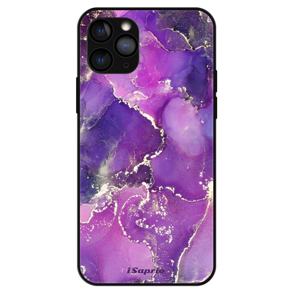 Lesklé puzdro Exclusive iSaprio - Purple Marble 10 - iPhone 11 Pro