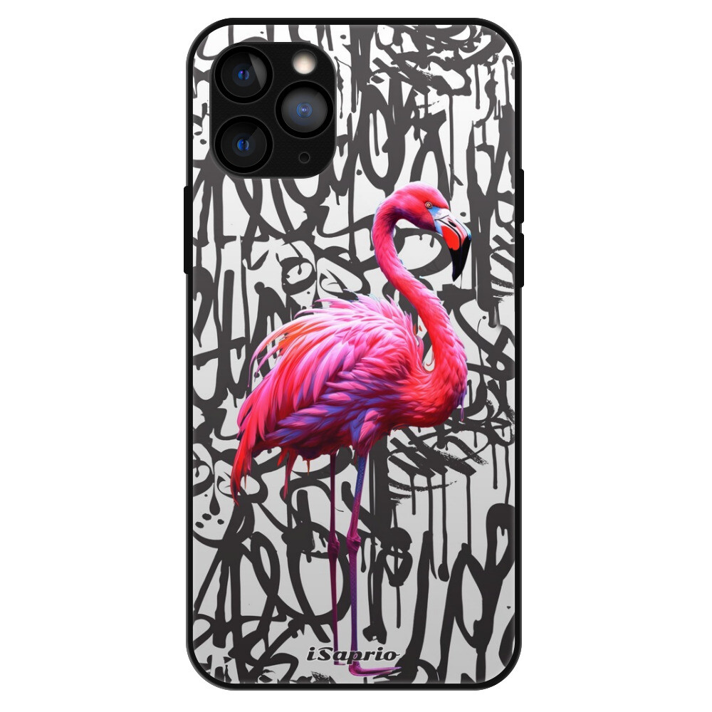 Lesklé puzdro Exclusive iSaprio - Flamingo Graffiti - iPhone 11 Pro