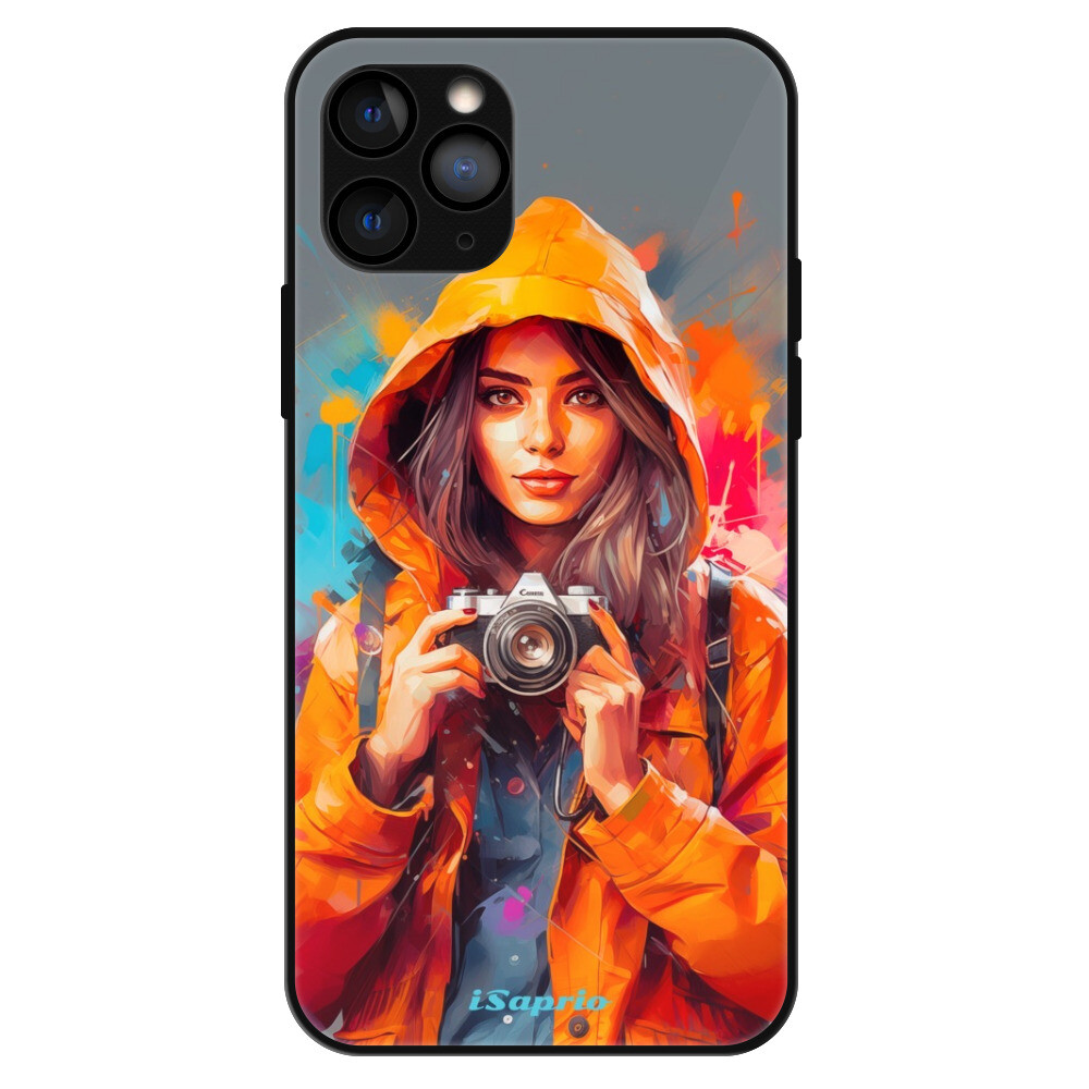 Lesklé puzdro Exclusive iSaprio - Girl with Camera - iPhone 11 Pro