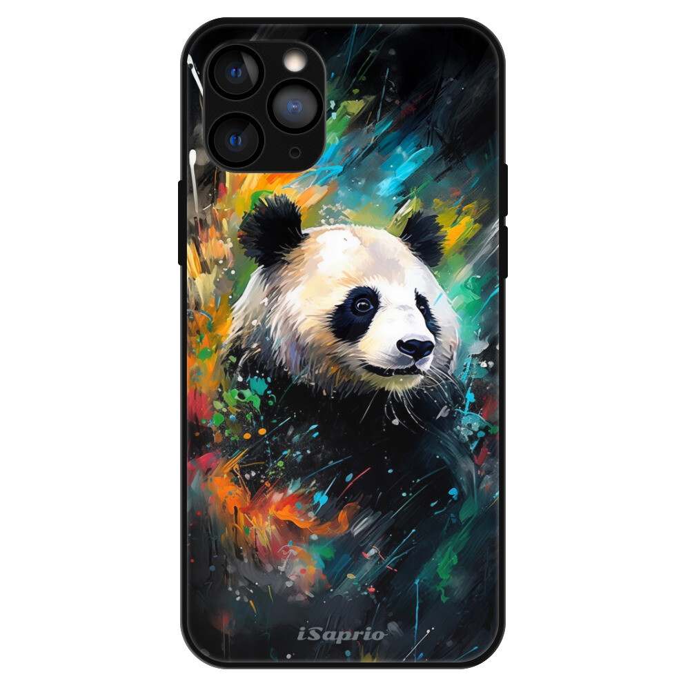 Lesklé puzdro Exclusive iSaprio - Abstract Panda - iPhone 11 Pro