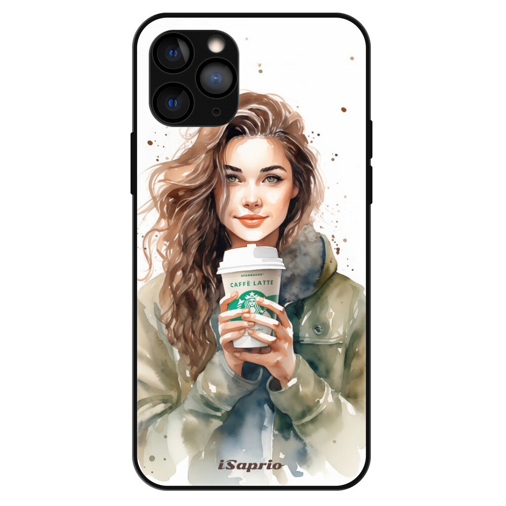 Lesklé puzdro Exclusive iSaprio - Girl With Latte - iPhone 11 Pro