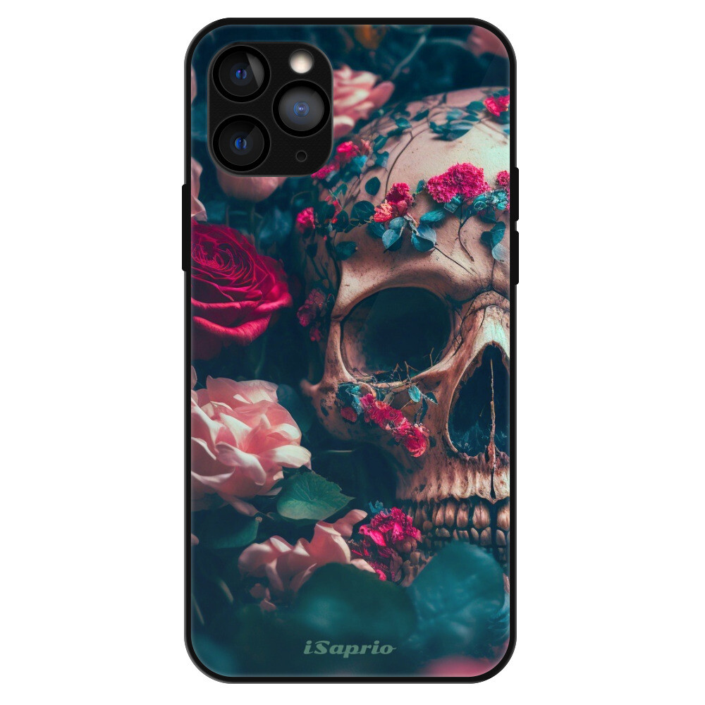 Lesklé puzdro Exclusive iSaprio - Skull in Roses - iPhone 11 Pro
