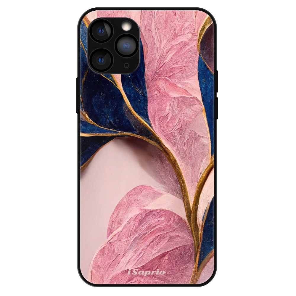 Lesklé puzdro Exclusive iSaprio - Pink Blue Leaves - iPhone 11 Pro