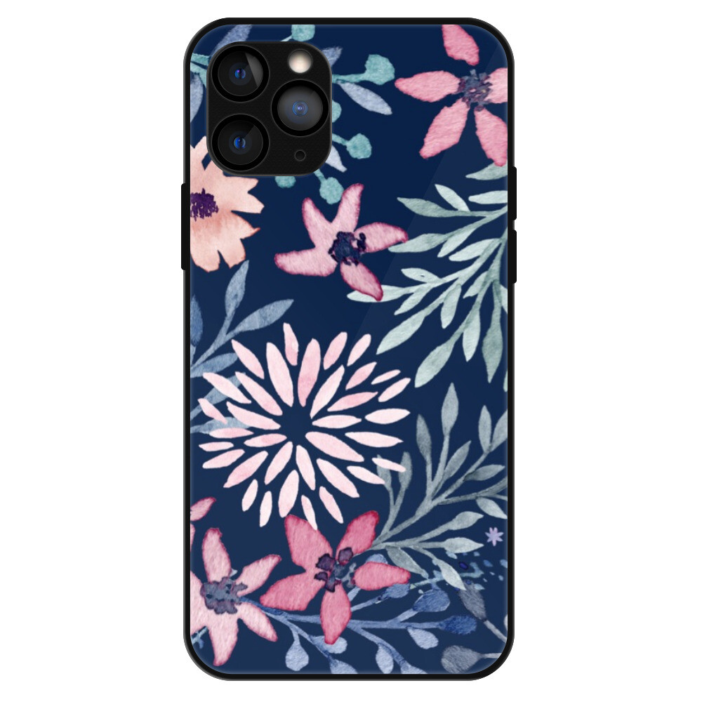 Lesklé puzdro Exclusive iSaprio - Leaves on Blue - iPhone 11 Pro