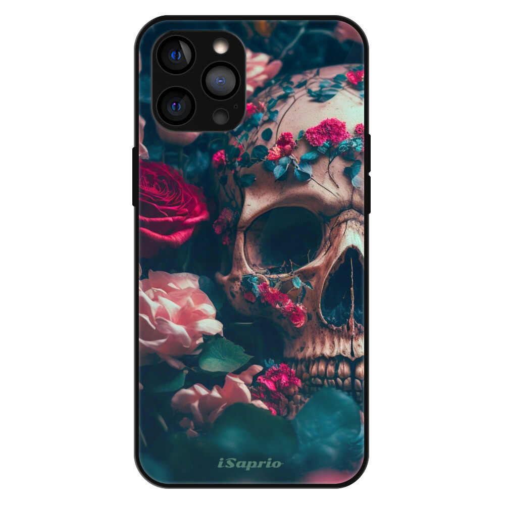 Lesklé puzdro Exclusive iSaprio - Skull in Roses - iPhone 12 Pro