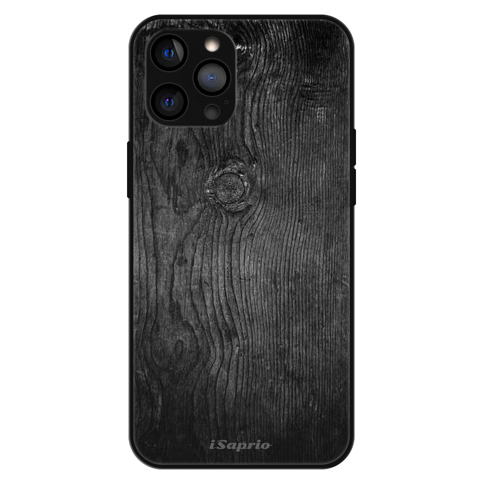 Lesklé puzdro Exclusive iSaprio - Black Wood 13 - iPhone 12 Pro