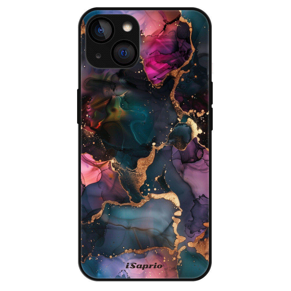 Lesklé puzdro Exclusive iSaprio - Dark Marble 10 - iPhone 13