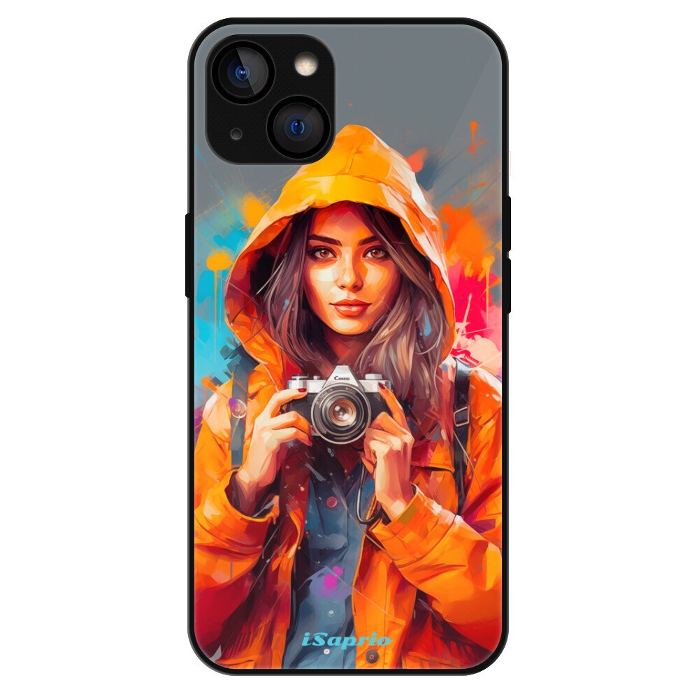 Lesklé puzdro Exclusive iSaprio - Girl with Camera - iPhone 13
