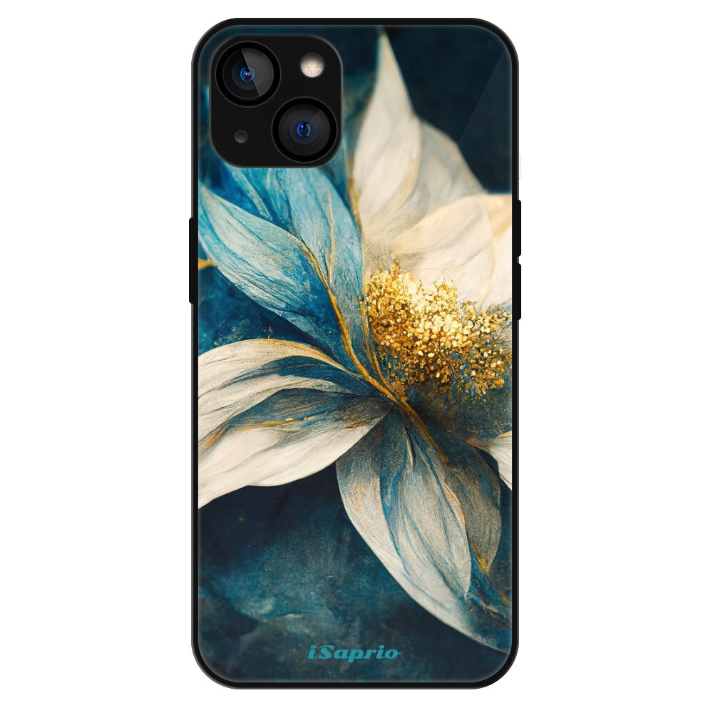 Lesklé puzdro Exclusive iSaprio - Blue Petals - iPhone 13