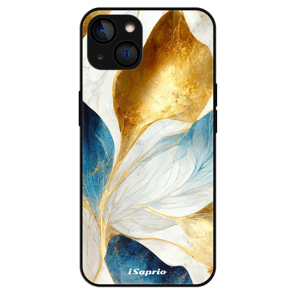 Lesklé puzdro Exclusive iSaprio - Blue Leaves - iPhone 13