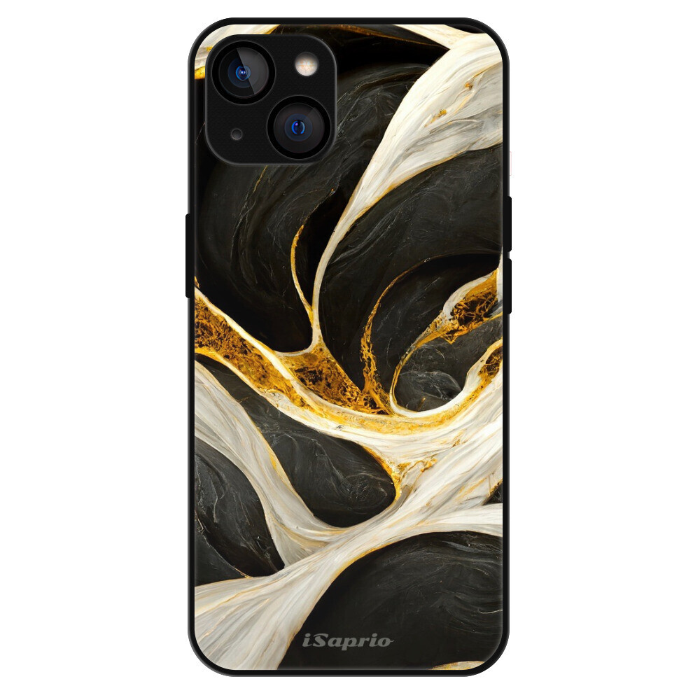 Lesklé puzdro Exclusive iSaprio - Black and Gold - iPhone 13