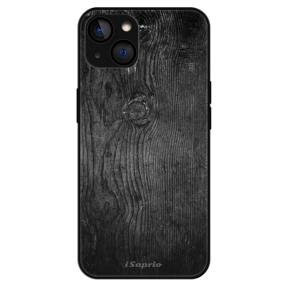 Lesklé puzdro Exclusive iSaprio - Black Wood 13 - iPhone 13