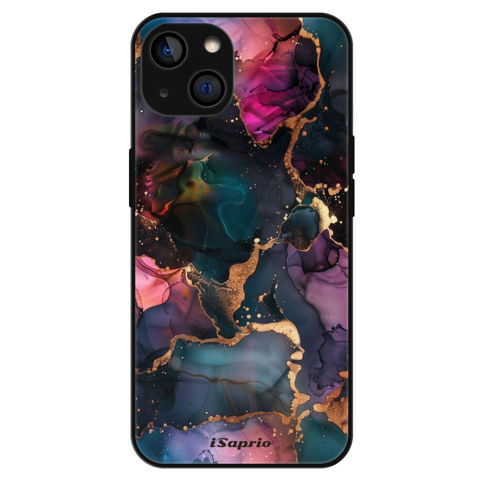 Lesklé puzdro Exclusive iSaprio - Dark Marble 10 - iPhone 14