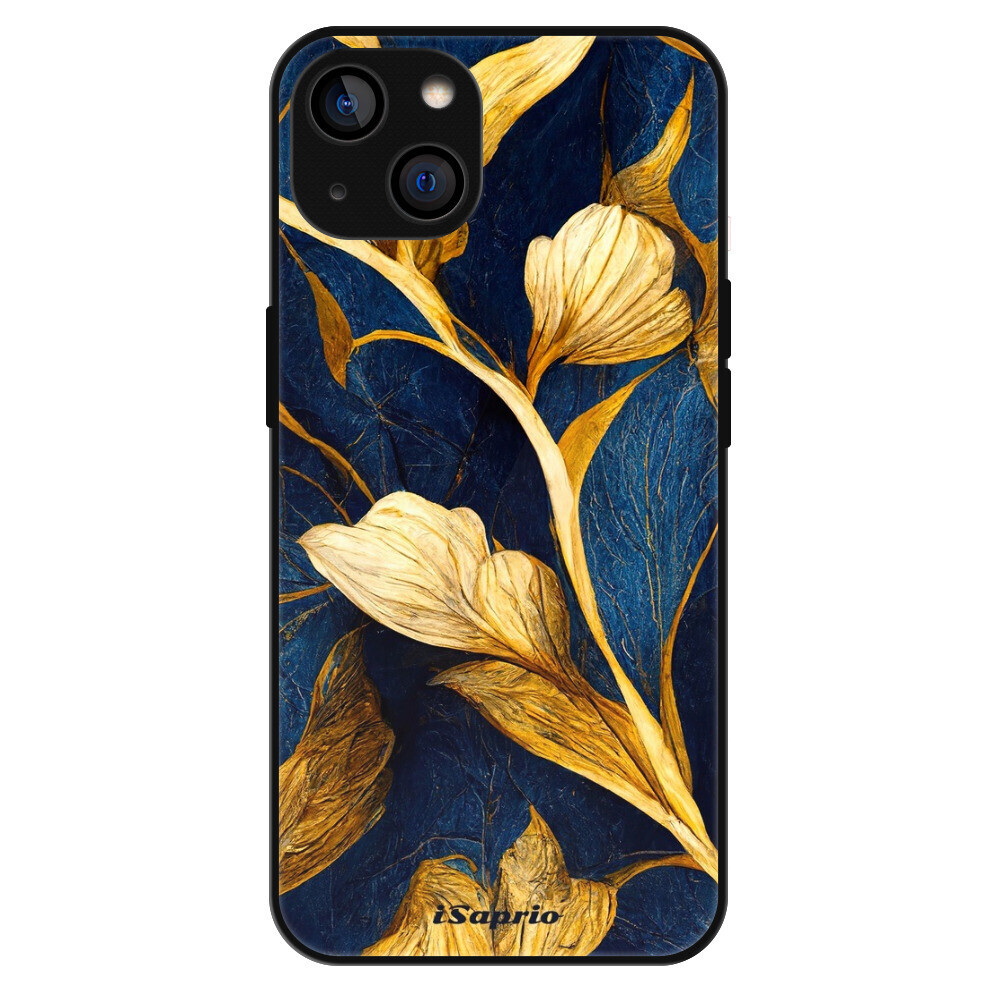Lesklé puzdro Exclusive iSaprio - Gold Leaves - iPhone 14