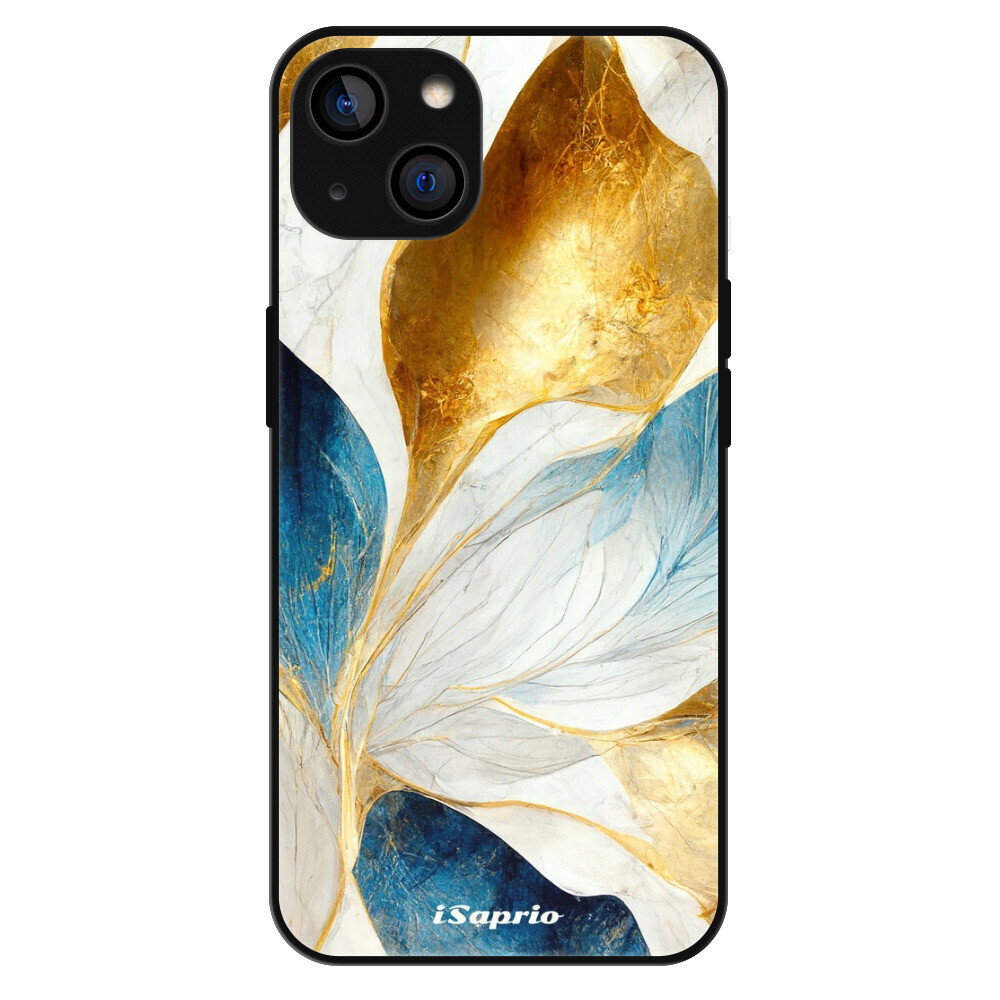 Lesklé puzdro Exclusive iSaprio - Blue Leaves - iPhone 14