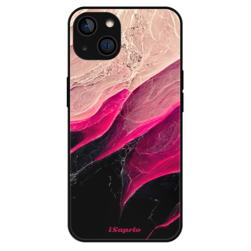 Lesklé puzdro Exclusive iSaprio - Black and Pink - iPhone 14