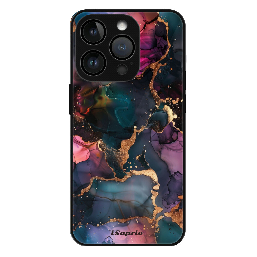 Lesklé puzdro Exclusive iSaprio - Dark Marble 10 - iPhone 15 Pro