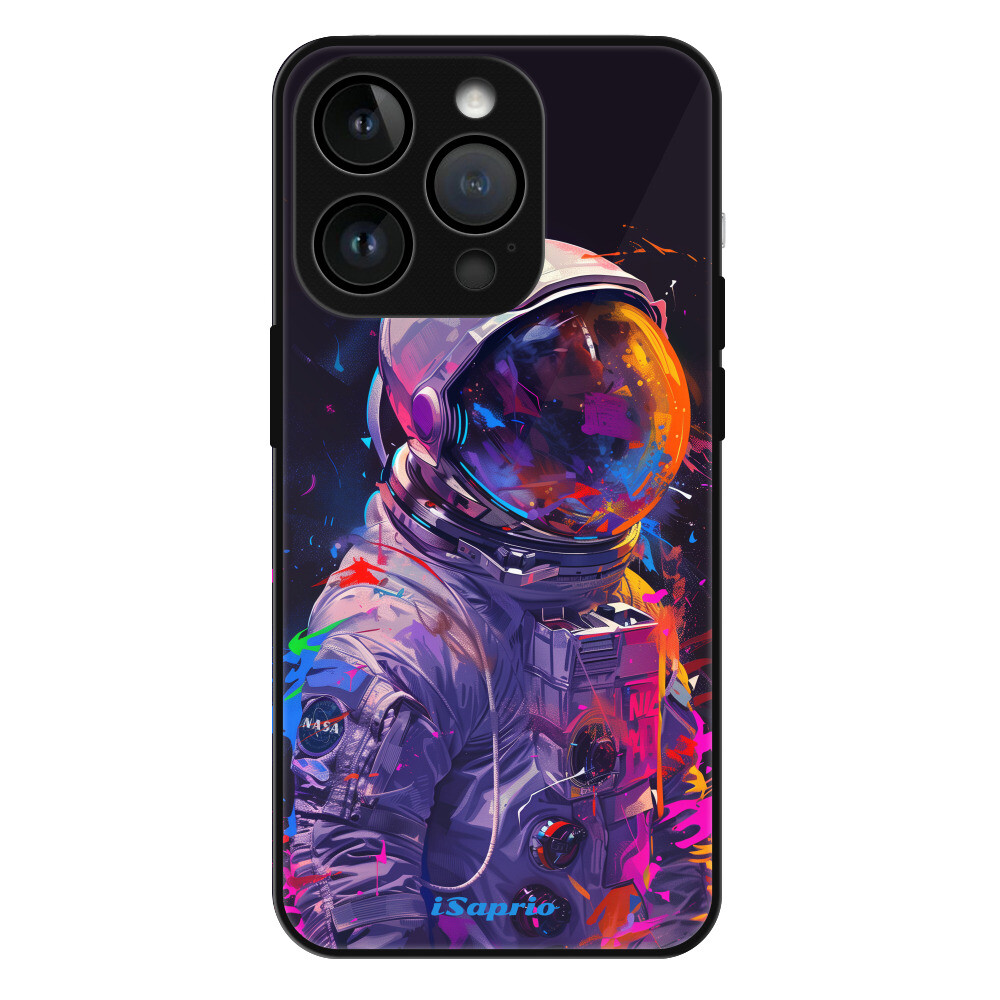 Lesklé puzdro Exclusive iSaprio - Neon Astronaut - iPhone 15 Pro