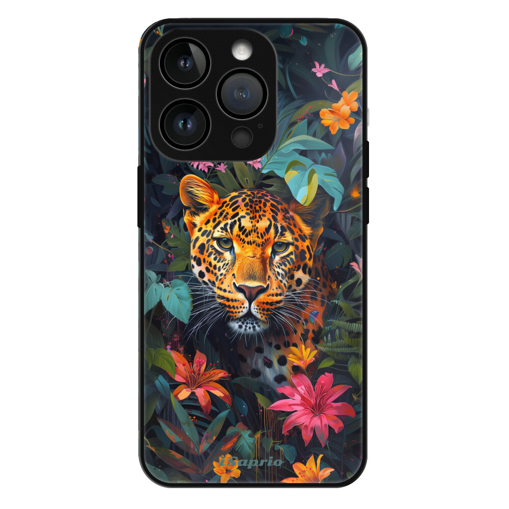 Lesklé puzdro Exclusive iSaprio - Flower Jaguar - iPhone 15 Pro