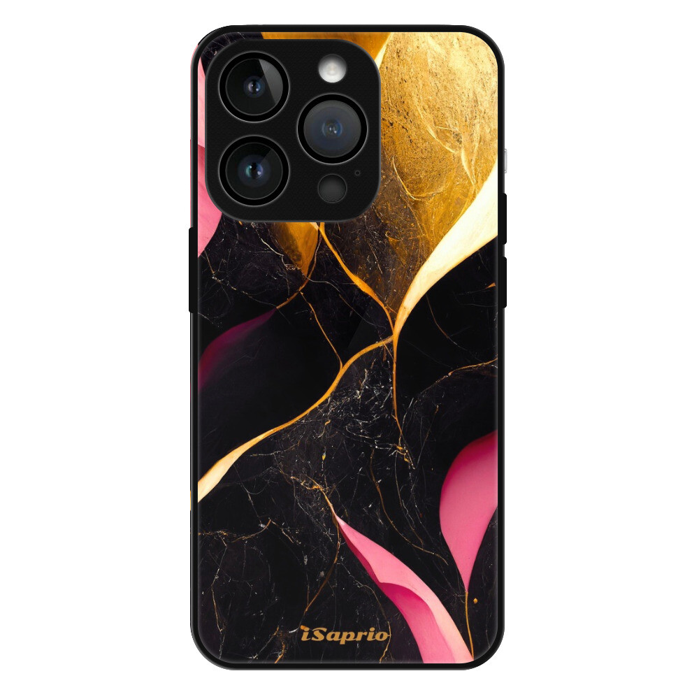 Lesklé puzdro Exclusive iSaprio - Gold Pink Marble - iPhone 15 Pro