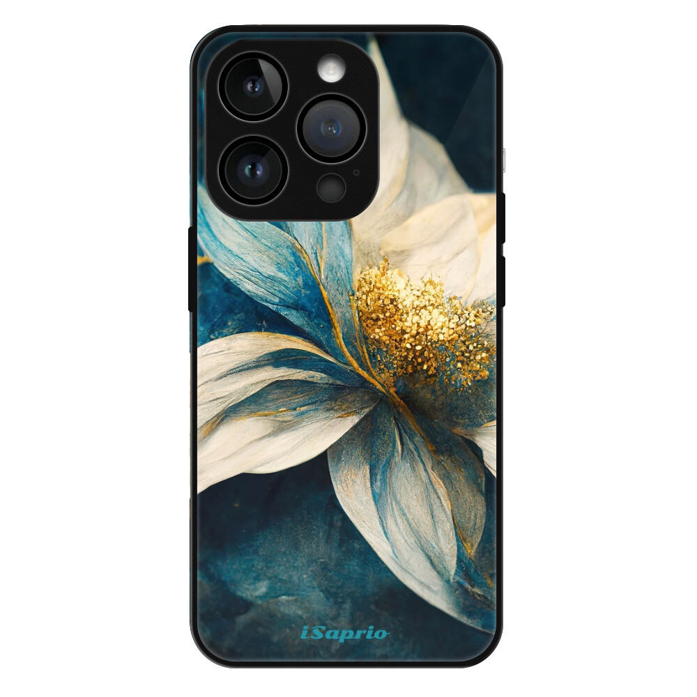Lesklé puzdro Exclusive iSaprio - Blue Petals - iPhone 15 Pro
