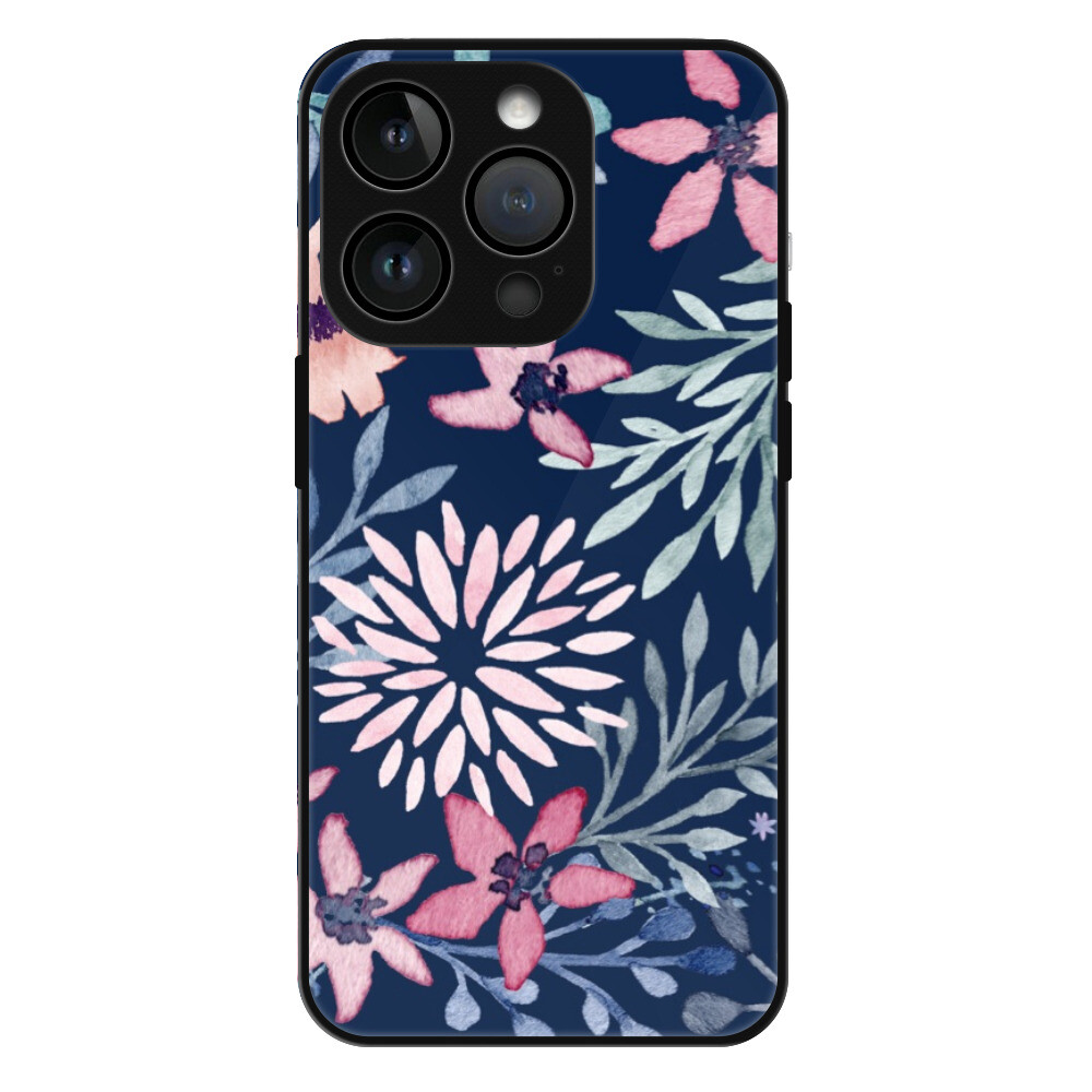 Lesklé puzdro Exclusive iSaprio - Leaves on Blue - iPhone 15 Pro