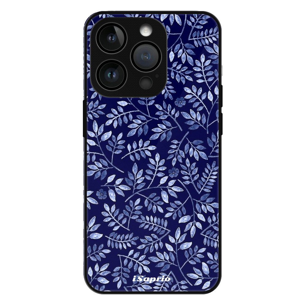 Lesklé puzdro Exclusive iSaprio - Blue Leaves 05 - iPhone 15 Pro
