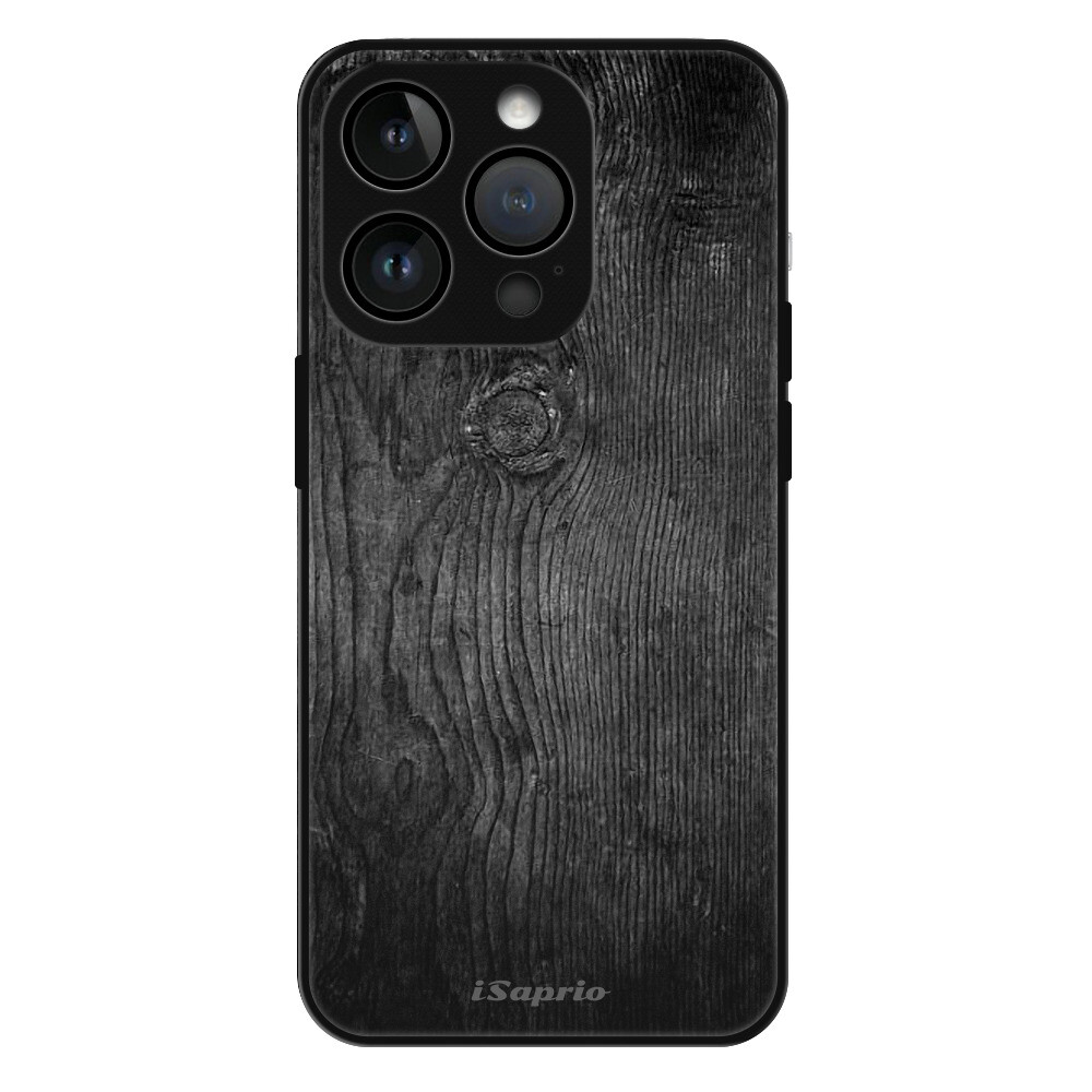 Lesklé puzdro Exclusive iSaprio - Black Wood 13 - iPhone 15 Pro