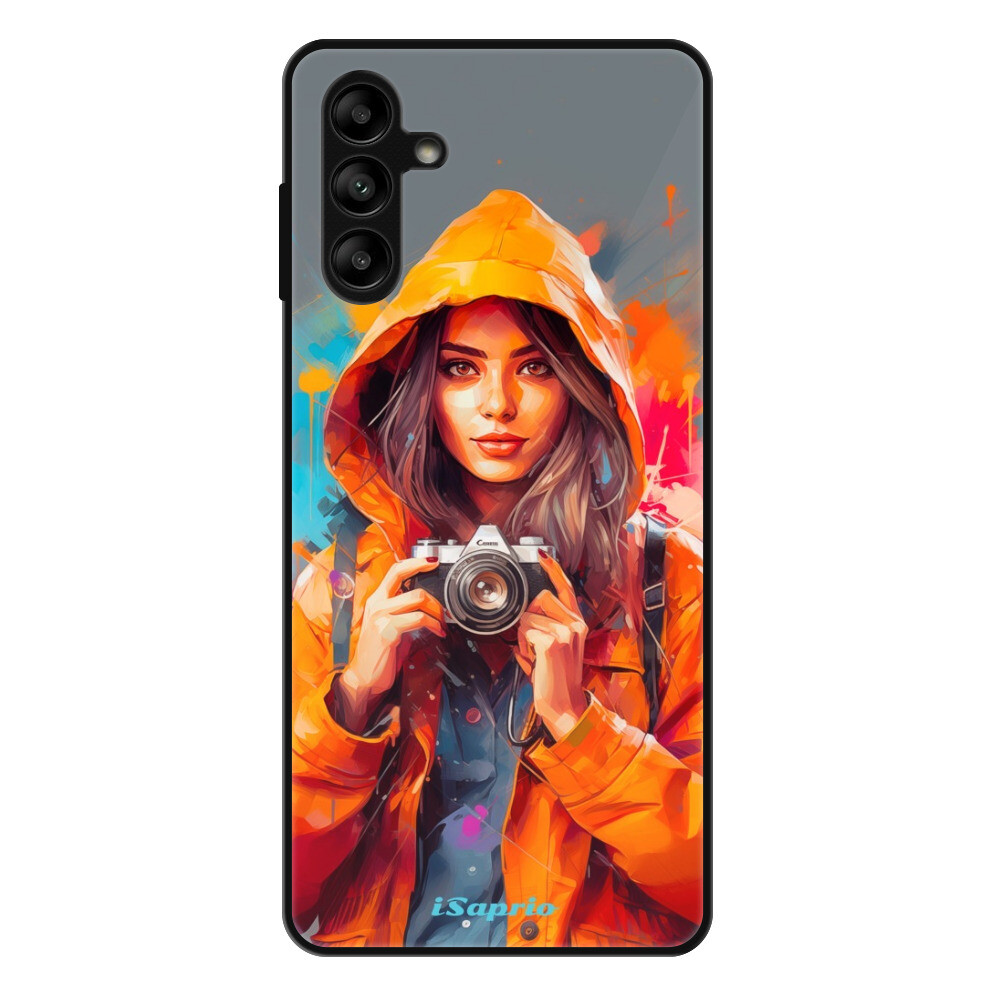 Lesklé puzdro Exclusive iSaprio - Girl with Camera - Samsung Galaxy A13 5G / A04s
