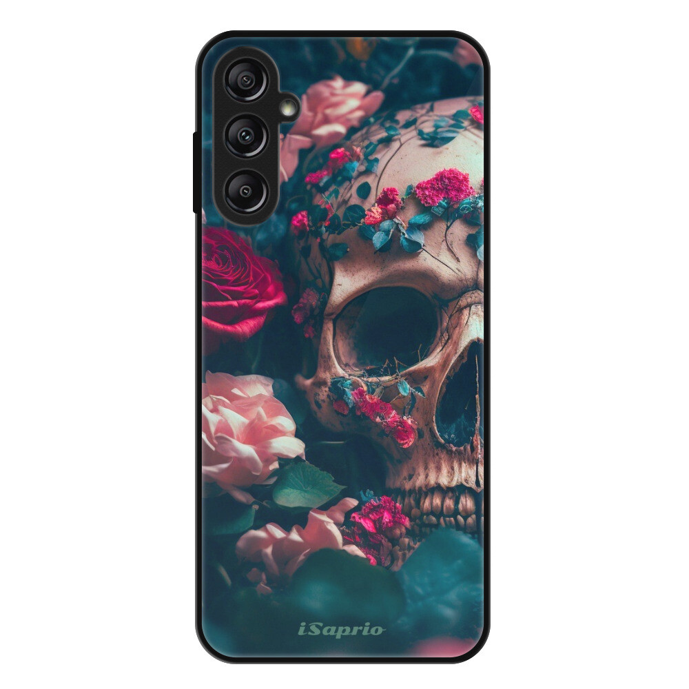 Lesklé puzdro Exclusive iSaprio - Skull in Roses - Samsung Galaxy A14 / A14 5G