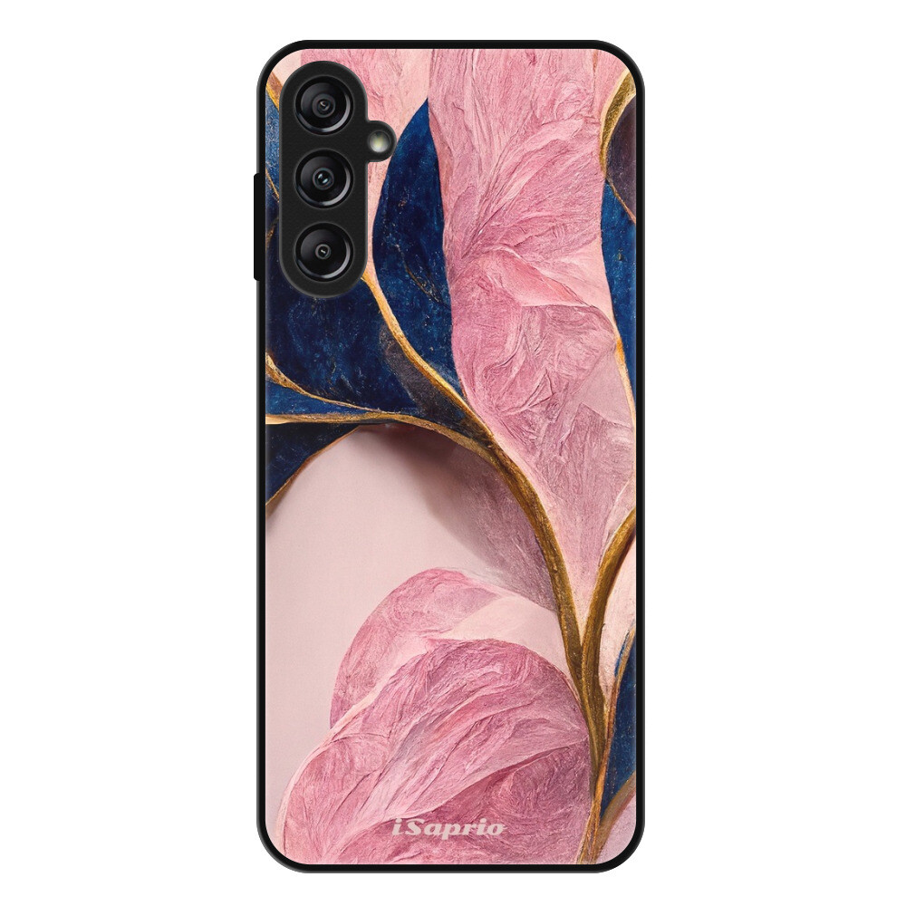 Lesklé puzdro Exclusive iSaprio - Pink Blue Leaves - Samsung Galaxy A14 / A14 5G