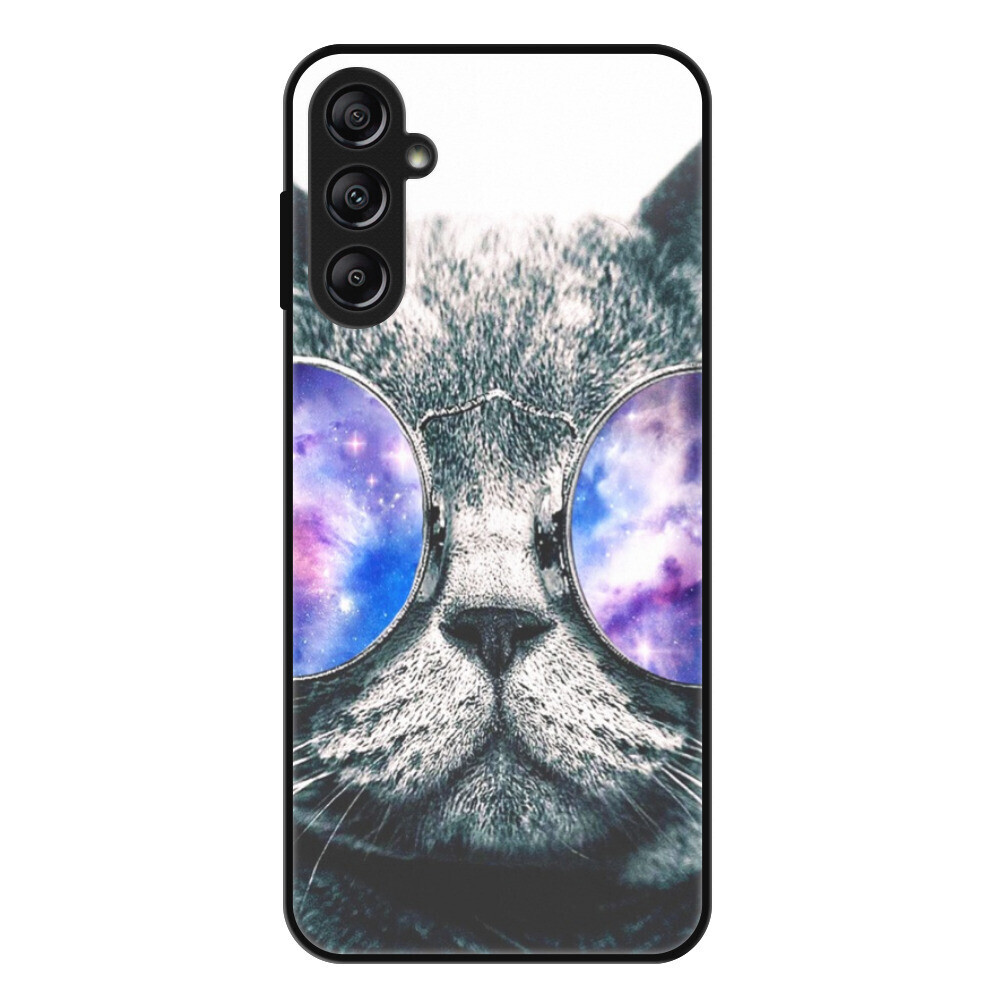 Lesklé puzdro Exclusive iSaprio - Galaxy Cat - Samsung Galaxy A14 / A14 5G