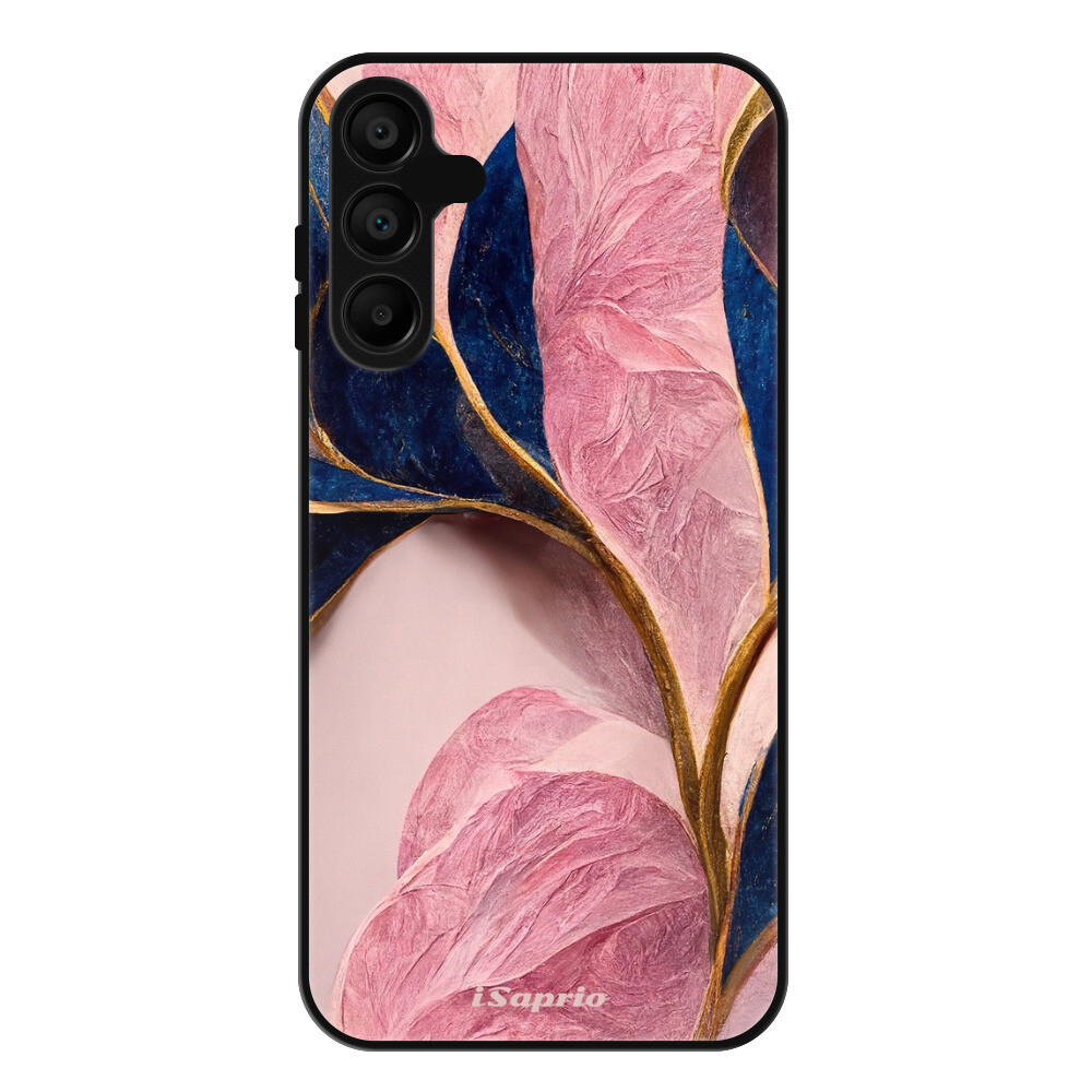 Lesklé puzdro Exclusive iSaprio - Pink Blue Leaves - Samsung Galaxy A15 / A15 5G