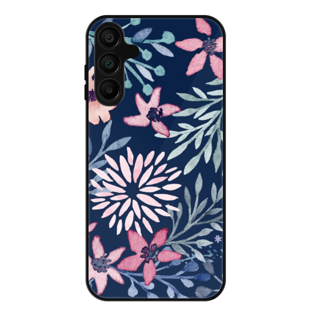 Lesklé puzdro Exclusive iSaprio - Leaves on Blue - Samsung Galaxy A15 / A15 5G