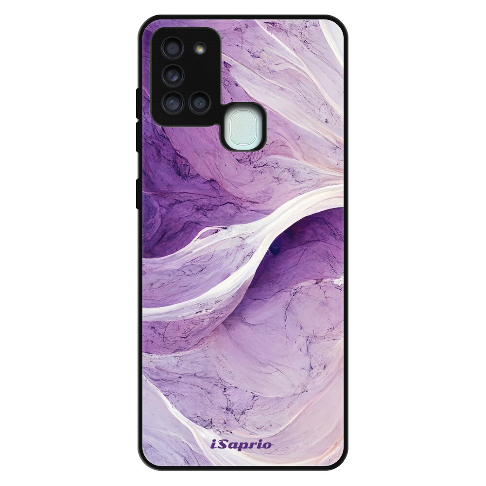 Lesklé puzdro Exclusive iSaprio - Purple Paint 10 - Samsung Galaxy A21s