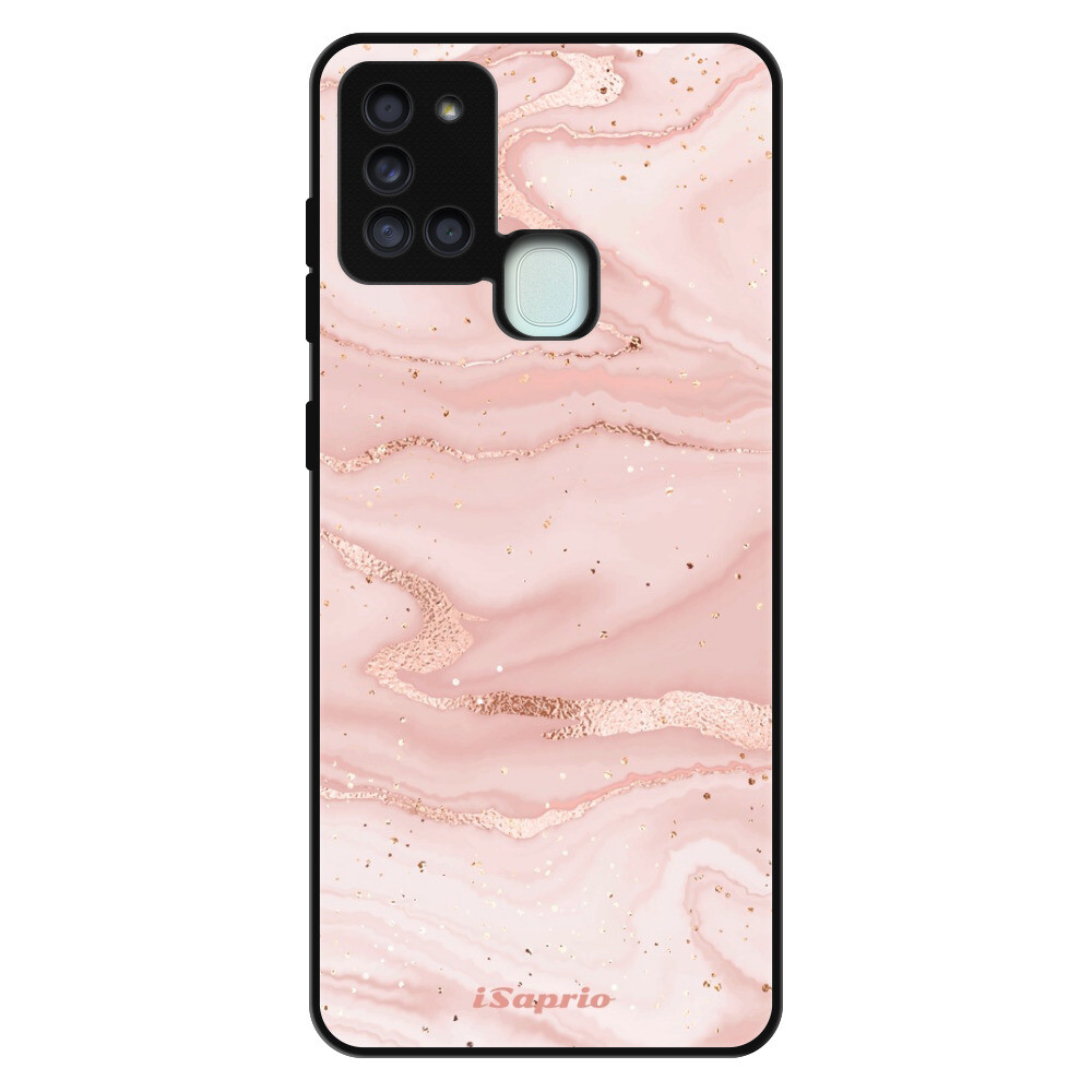 Lesklé puzdro Exclusive iSaprio - RoseGold Marble 10 - Samsung Galaxy A21s