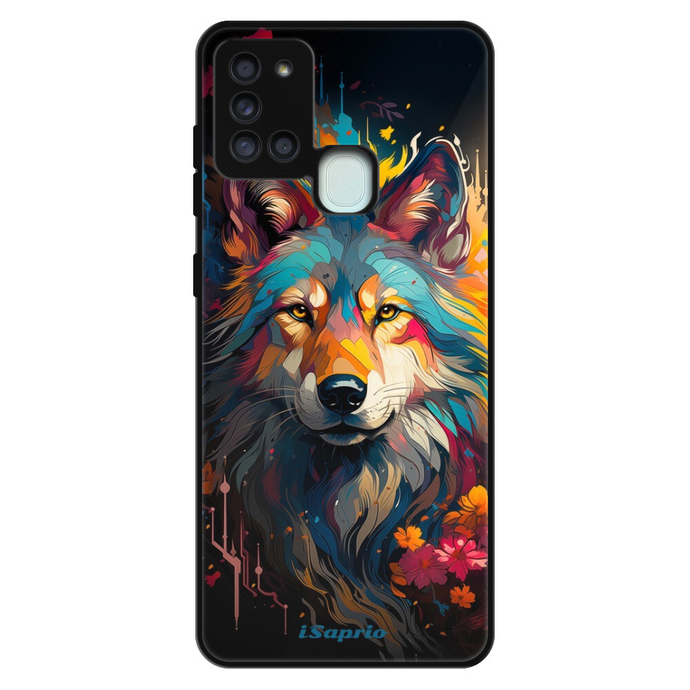 Lesklé puzdro Exclusive iSaprio - Mysterious Wolf - Samsung Galaxy A21s