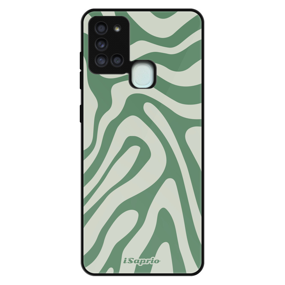 Lesklé puzdro Exclusive iSaprio - Zebra Green - Samsung Galaxy A21s