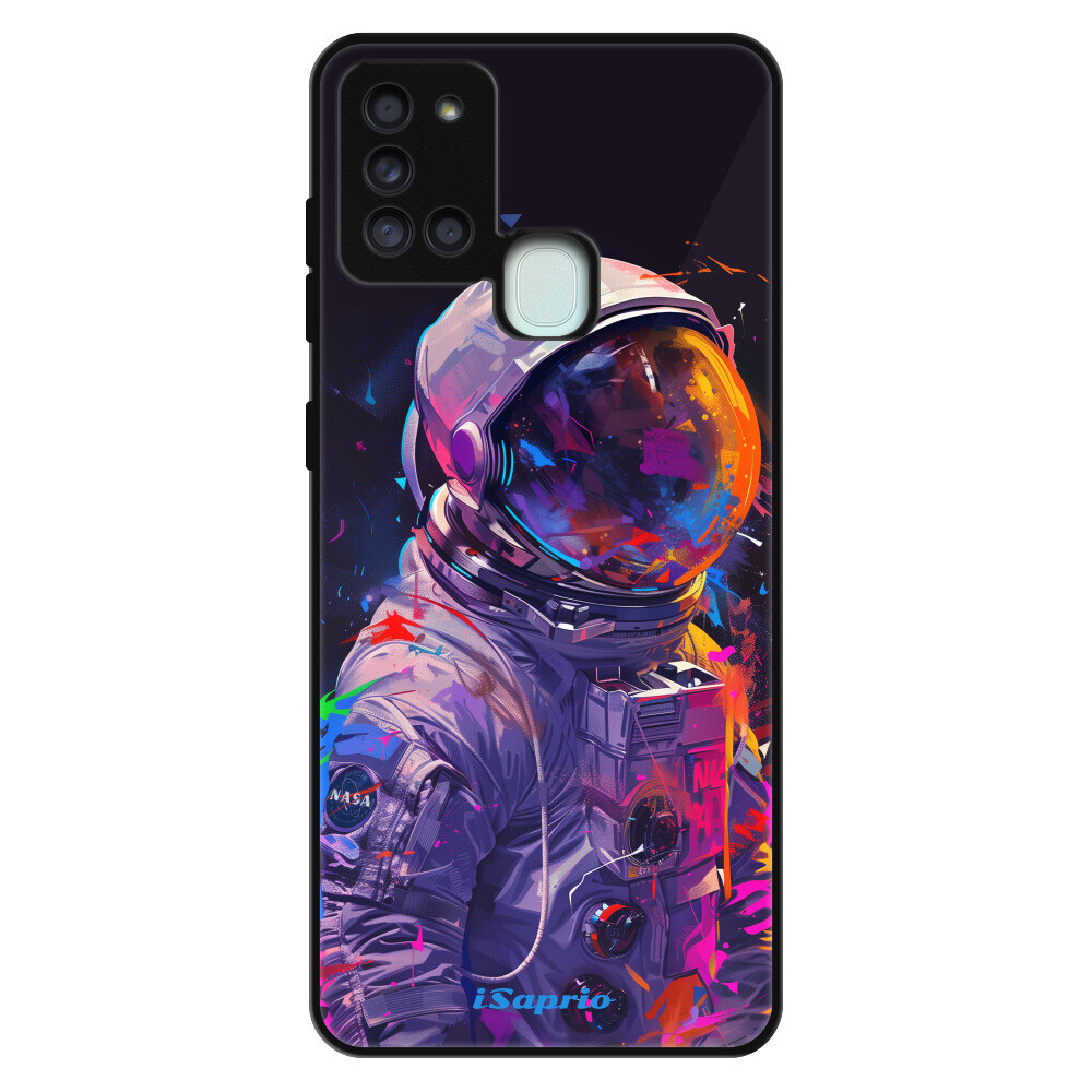 Lesklé puzdro Exclusive iSaprio - Neon Astronaut - Samsung Galaxy A21s