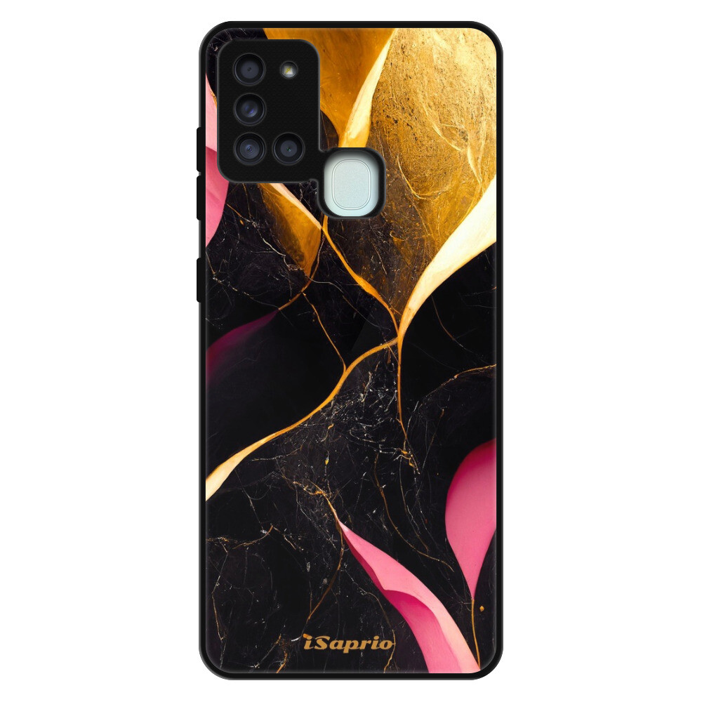 Lesklé puzdro Exclusive iSaprio - Gold Pink Marble - Samsung Galaxy A21s