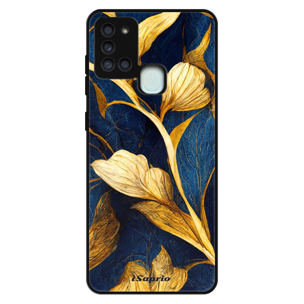 Lesklé puzdro Exclusive iSaprio - Gold Leaves - Samsung Galaxy A21s